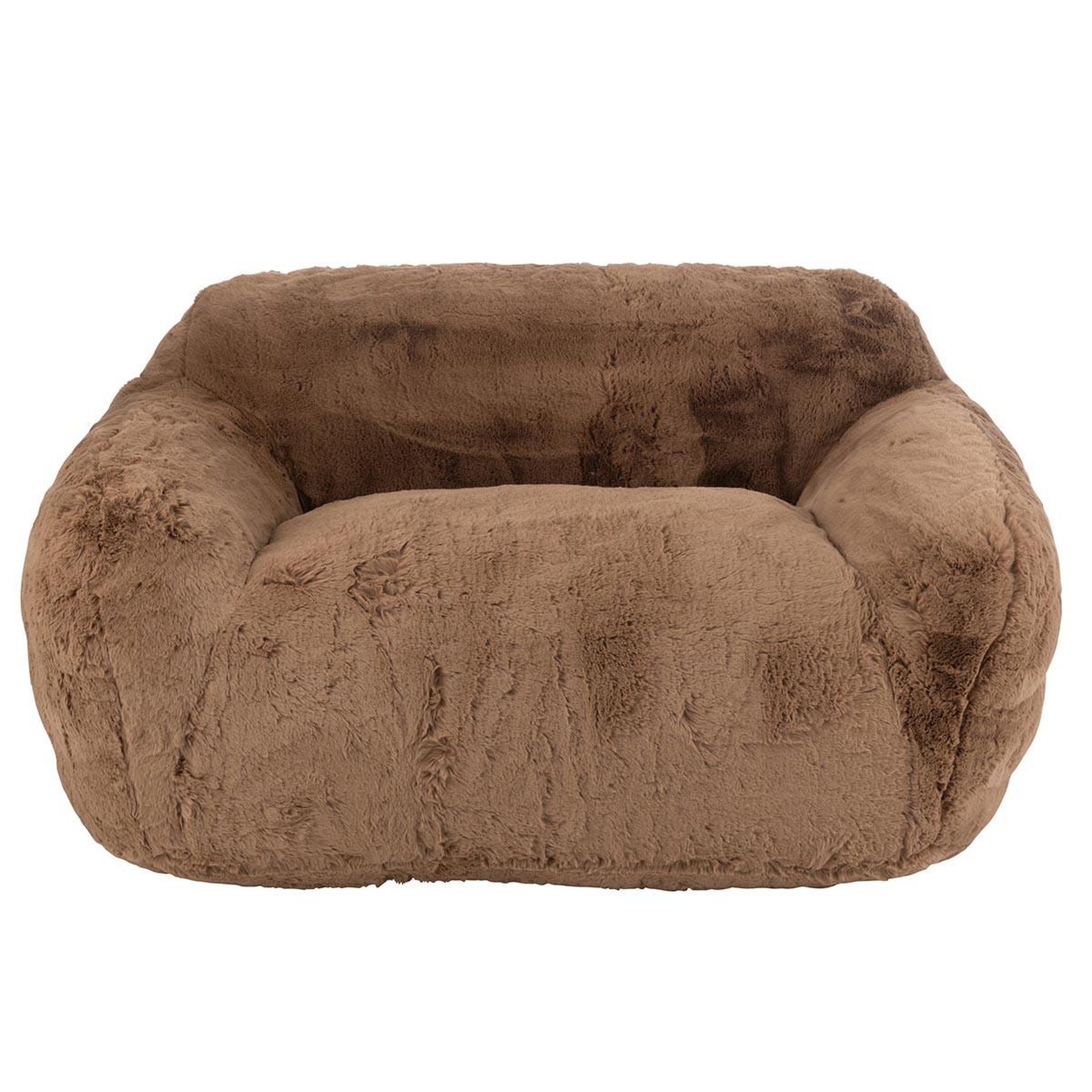 Voir la diapositive 2 : J-LINE Canapé droit 2 places  cutie  152cm taupe