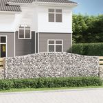 VIDAXL Paniers a gabions arques 15 pcs 400x50x120/140 cm Fer galvanise