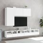 Voir la diapositive 4 : VIDAXL Meubles TV muraux 2 pcs blanc 60x30x30 cm bois d'ingenierie