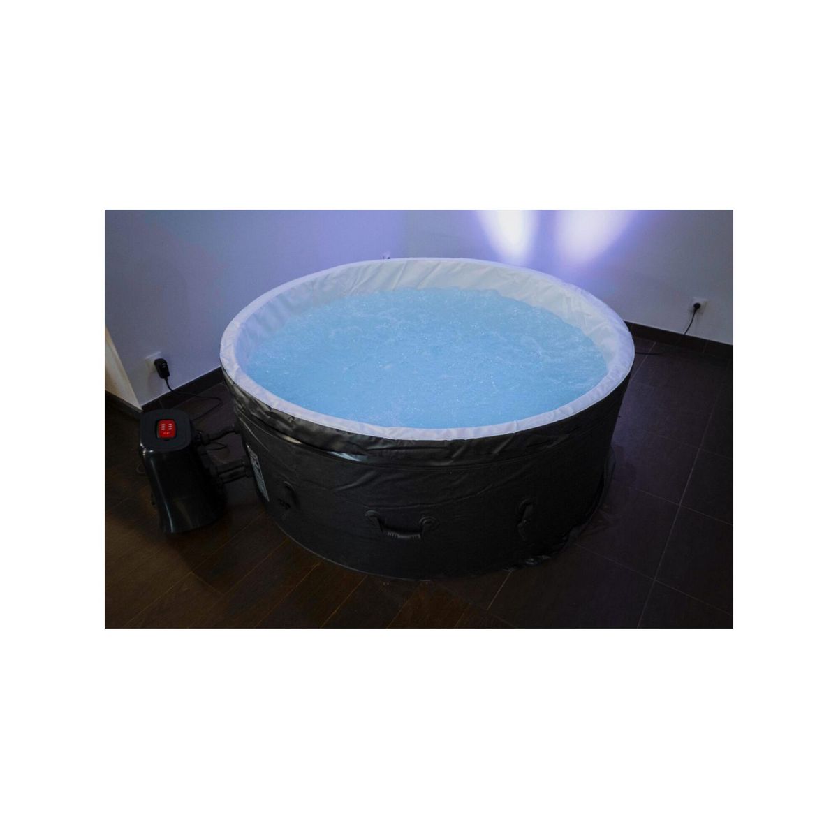 Ospazia Spa gonflable 4 places rond en paroi mousse - Ospazia - Diamètre : 180 cm - Filtre et bâche inclus