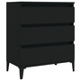 Voir la diapositive 2 : VIDAXL Buffet Noir 60x35x70 cm Bois d'ingenierie