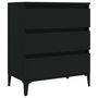 Voir la diapositive 2 : VIDAXL Buffet Noir 60x35x70 cm Bois d'ingenierie