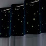 Voir la diapositive 5 : Paris Prix Rideau Voilage Phosphorescent  Moonlight  140x240cm Bleu