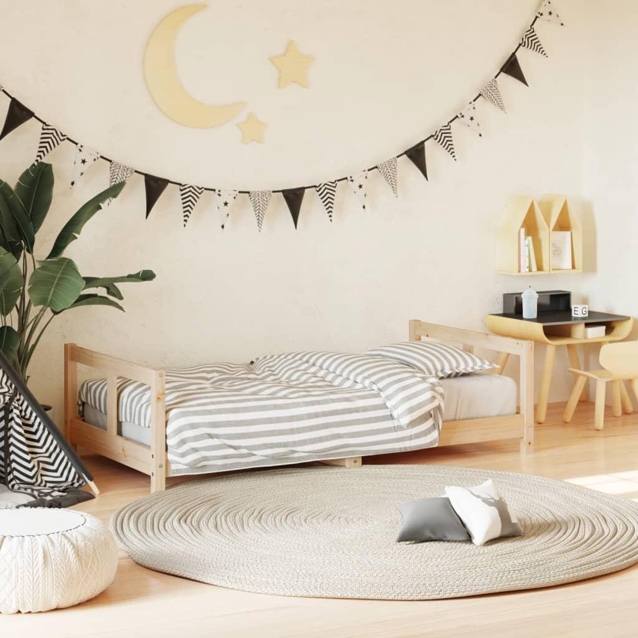 VIDAXL Cadre de lit pour enfant 80x160 cm bois de pin massif