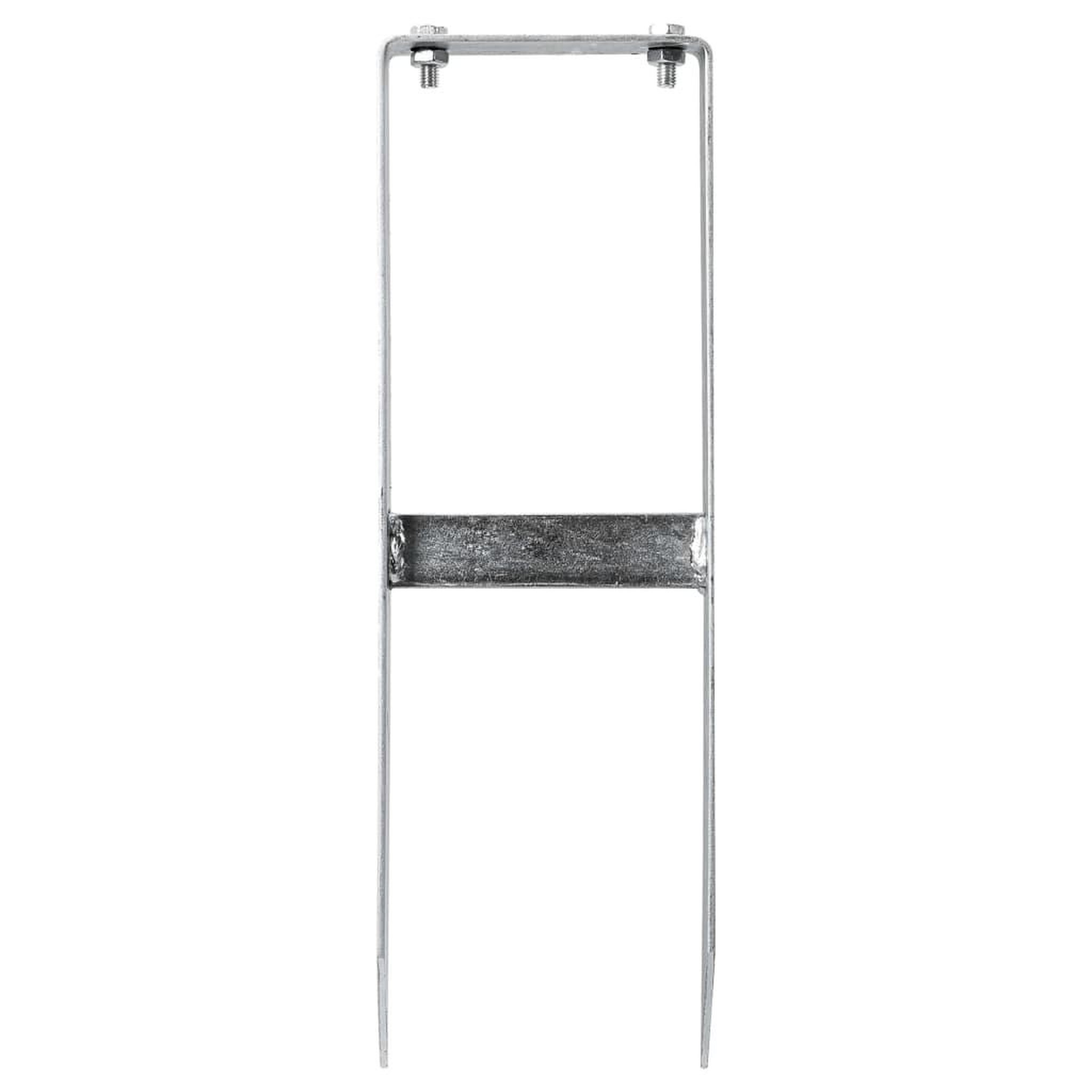 Voir la diapositive 3 : VIDAXL Piquets de cloture de sol 2 pcs pour cloture en wpc acier 40 cm