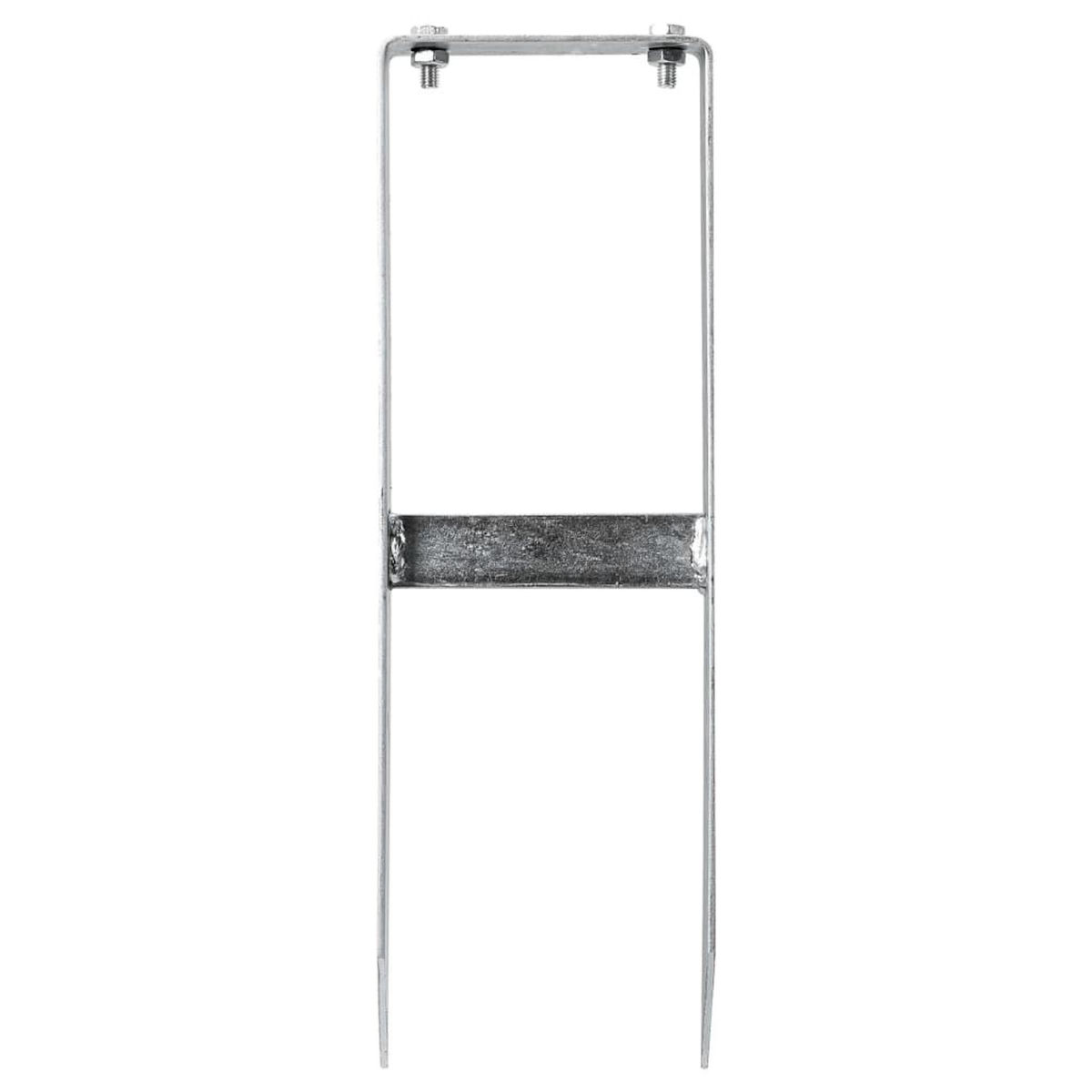 VIDAXL Piquets de cloture de sol 2 pcs pour cloture en WPC Acier 40 cm
