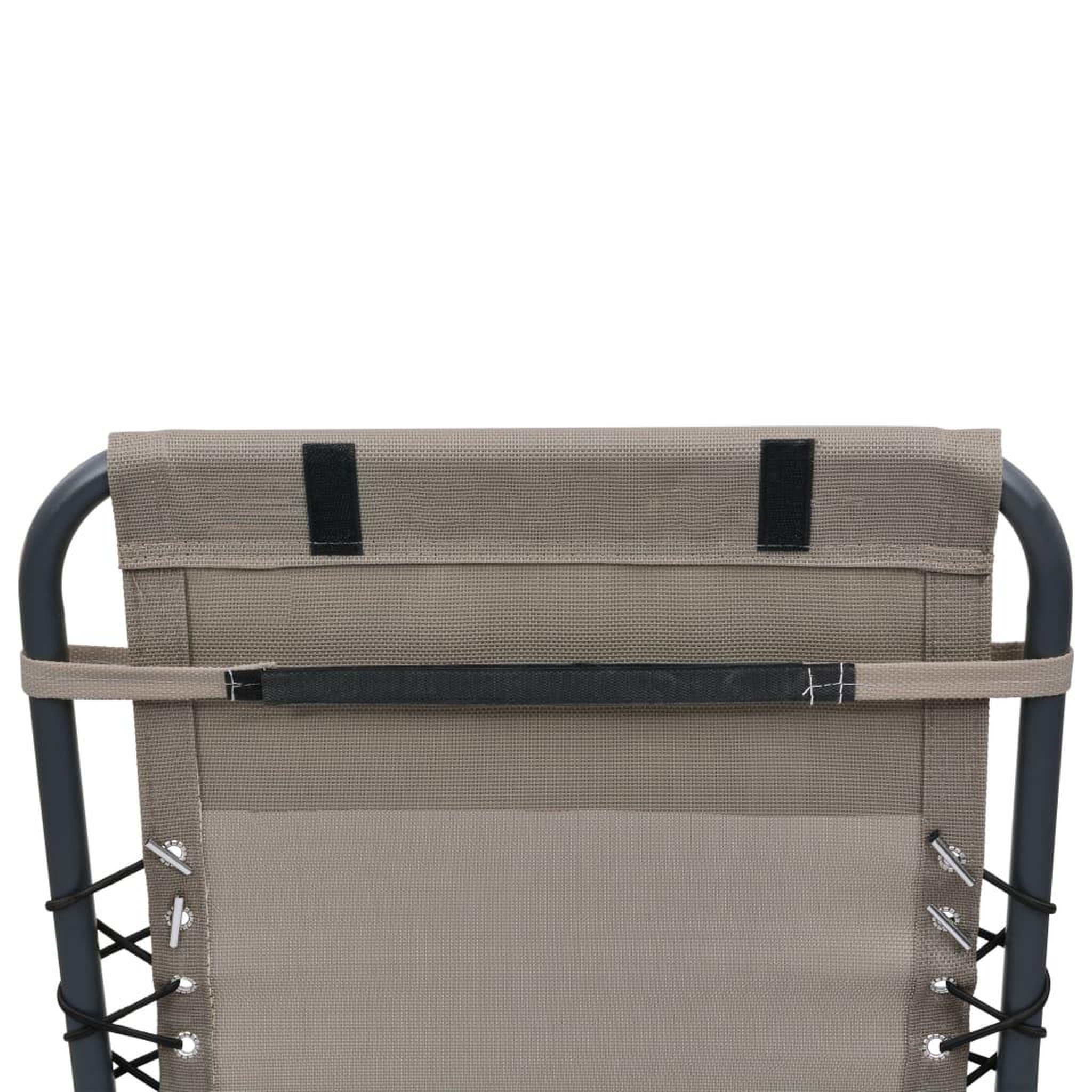 Voir la diapositive 5 : VIDAXL Appui-tete de chaise longue Taupe 40x7,5x15 cm Textilene