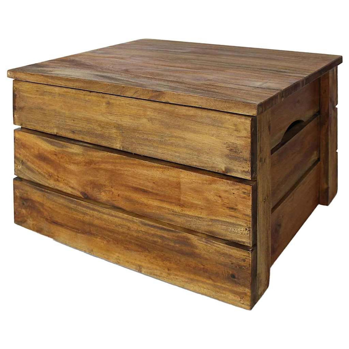 VIDAXL Ensemble de caisse de rangement 2 pcs bois d'acajou massif