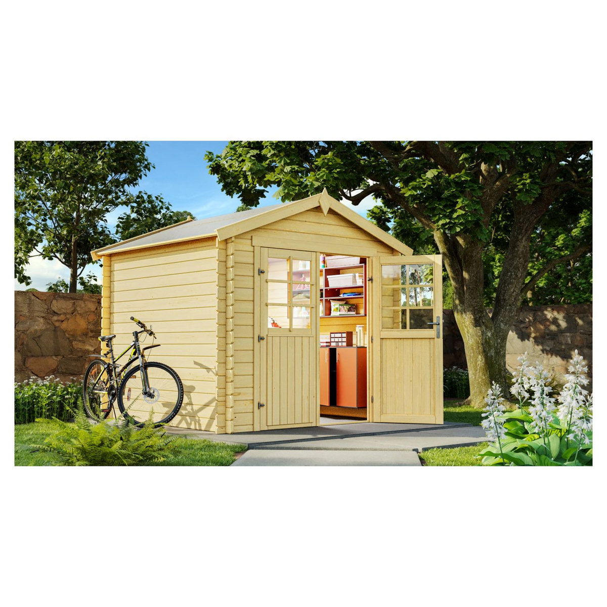 OLG FRANCE Abri de jardin bois - 4,6m² -DUTY FREE