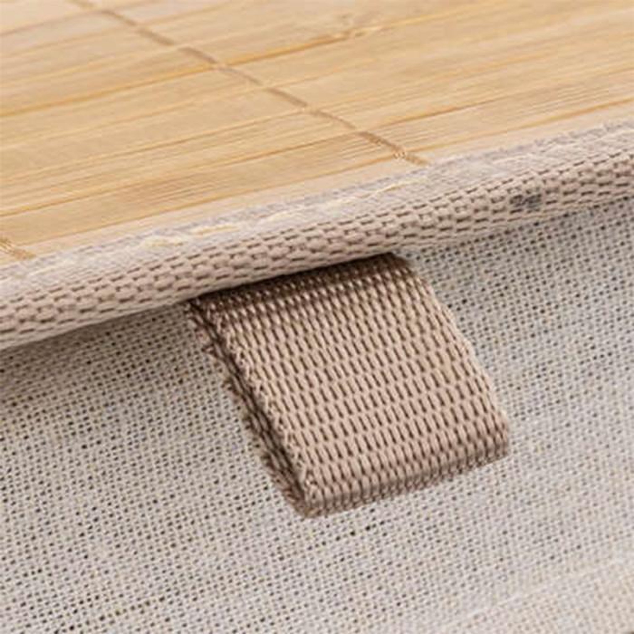 Voir la diapositive 4 : FIVE Panier à linge en bambou  blackflora  50l beige