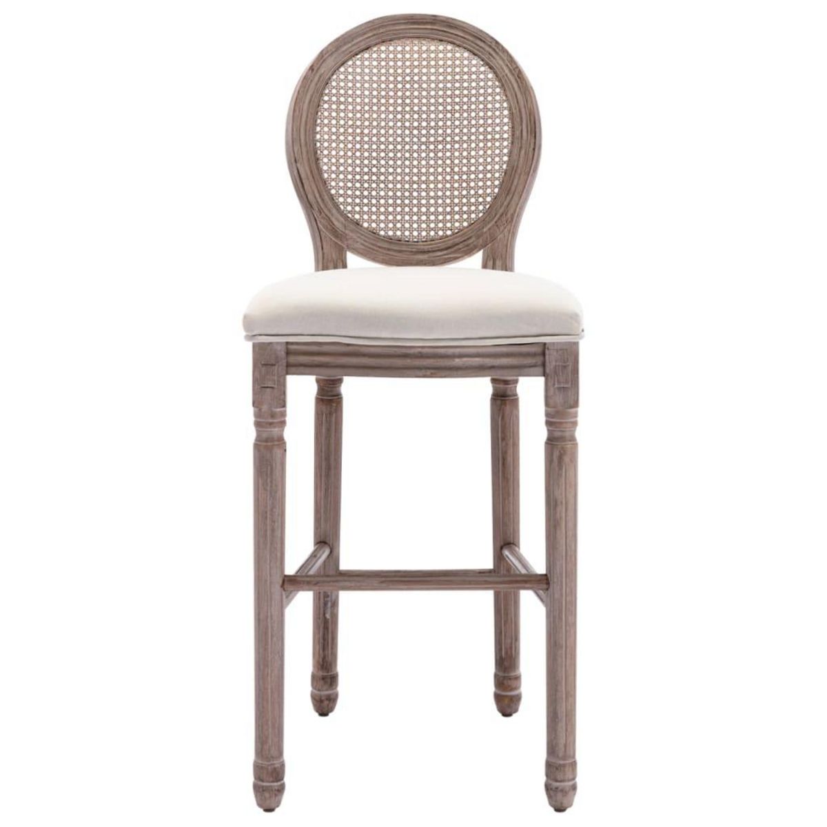 VIDAXL Tabourets de bar lot de 2 blanc lin