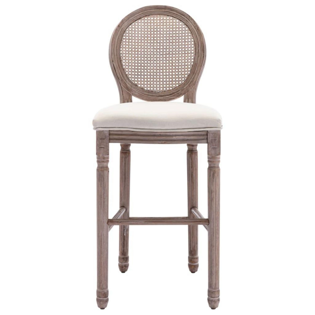 VIDAXL Tabourets de bar lot de 2 blanc lin