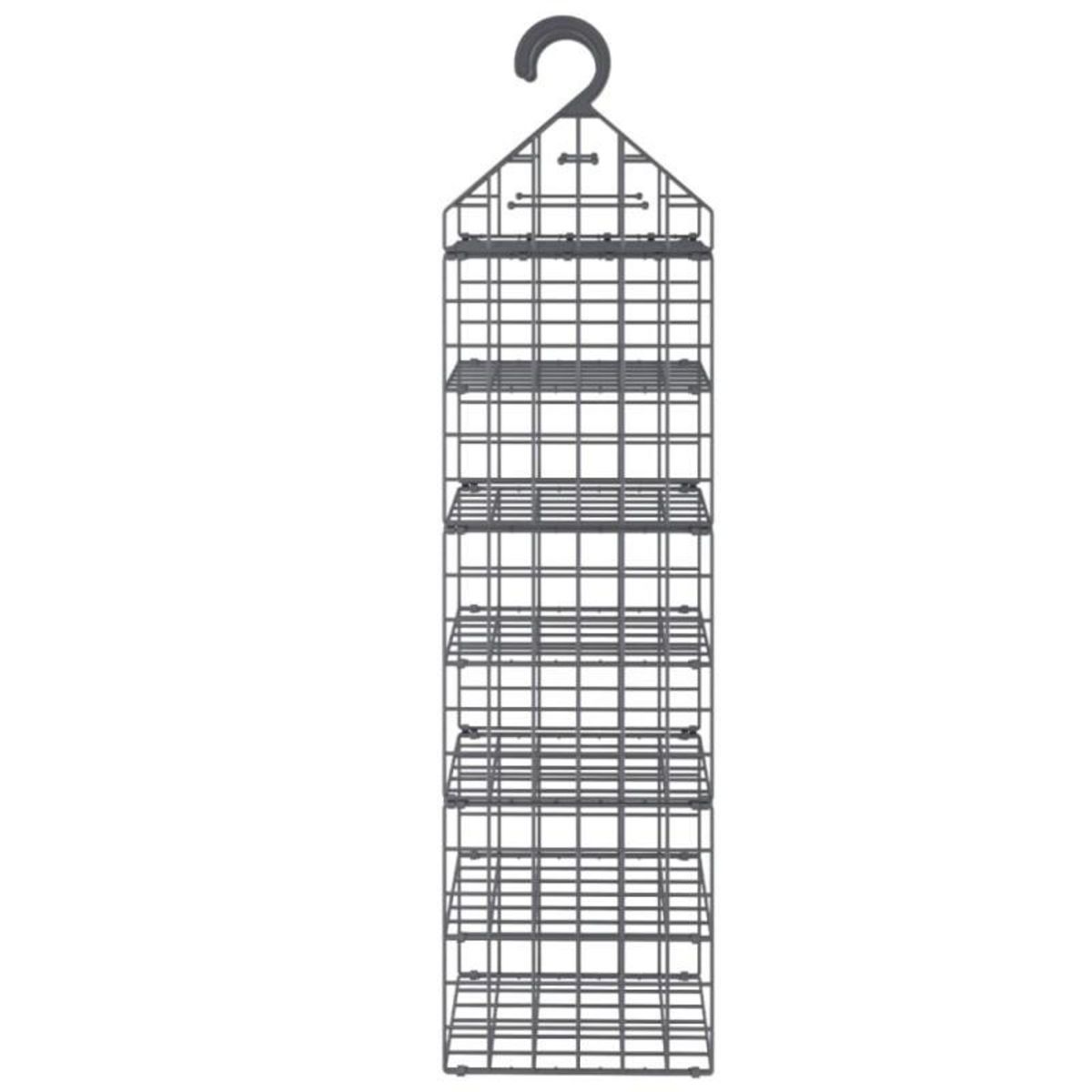 VIDAXL Organisateur de garde robe suspendu avec 7 étagères 2 pcs