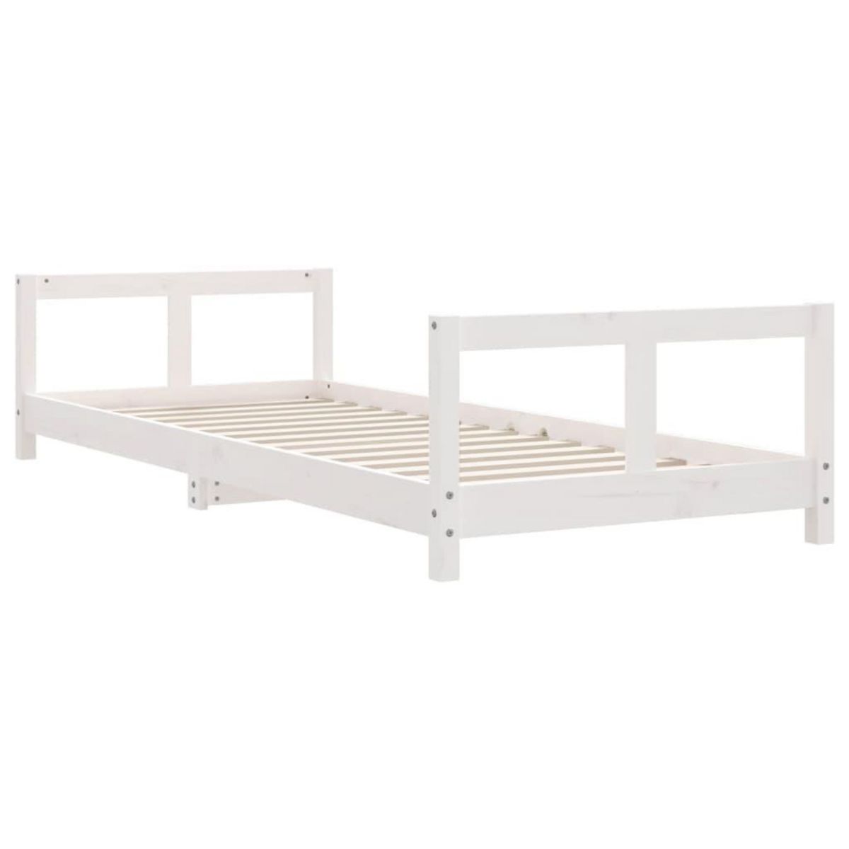 VIDAXL Cadre de lit pour enfants blanc 80x200 cm bois de pin massif
