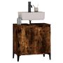 Voir la diapositive 4 : VIDAXL Meuble d'evier chene fume 58x33x60 cm bois d'ingenierie