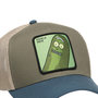 Voir la diapositive 3 : CAPSLAB Casquette trucker en coton avec filet Rick & Morty Pickle