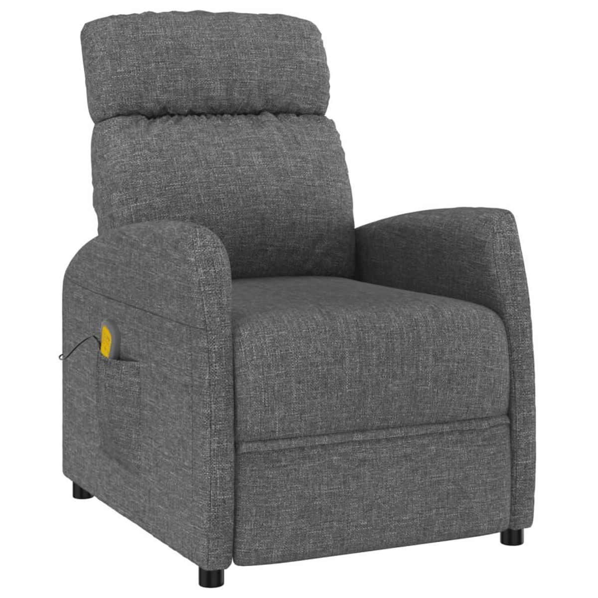 VIDAXL Fauteuil de massage Gris fonce Tissu