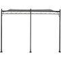 Voir la diapositive 1 : Habitat et Jardin Pergola tonnelle adossée en métal - 3 x 4 m - Gris