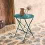 Voir la diapositive 2 : SWEEEK Table de jardin bistrot pliable - Emilia ronde - Table ronde Ø60cm en acier thermolaqué