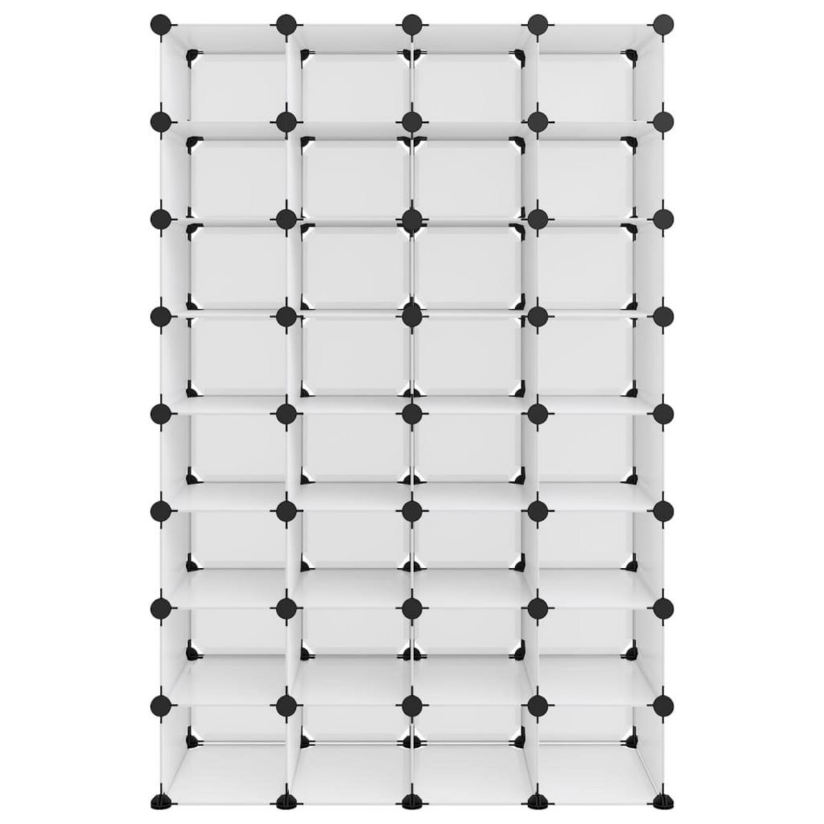 VIDAXL Etagere a chaussures Transparent 93x36,5x140 cm PP