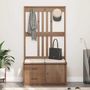 Voir la diapositive 4 : VIDAXL Portemanteau SANDENS 87x40x159,5 cm bois massif pin