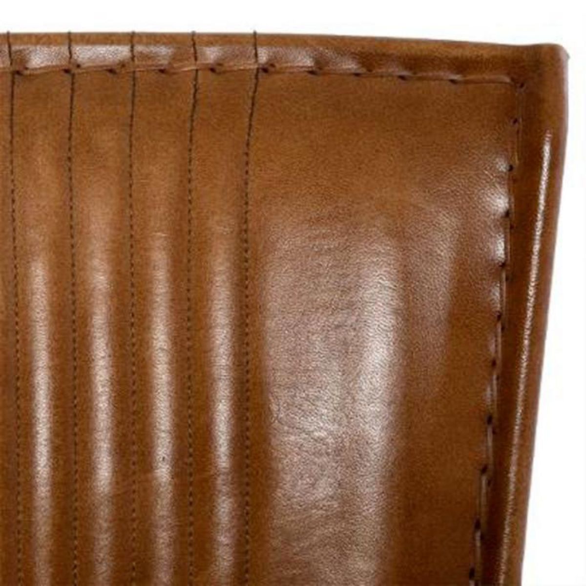 ATMOSPHERA Fauteuil Cognac en Cuir  Hoper  75cm Marron