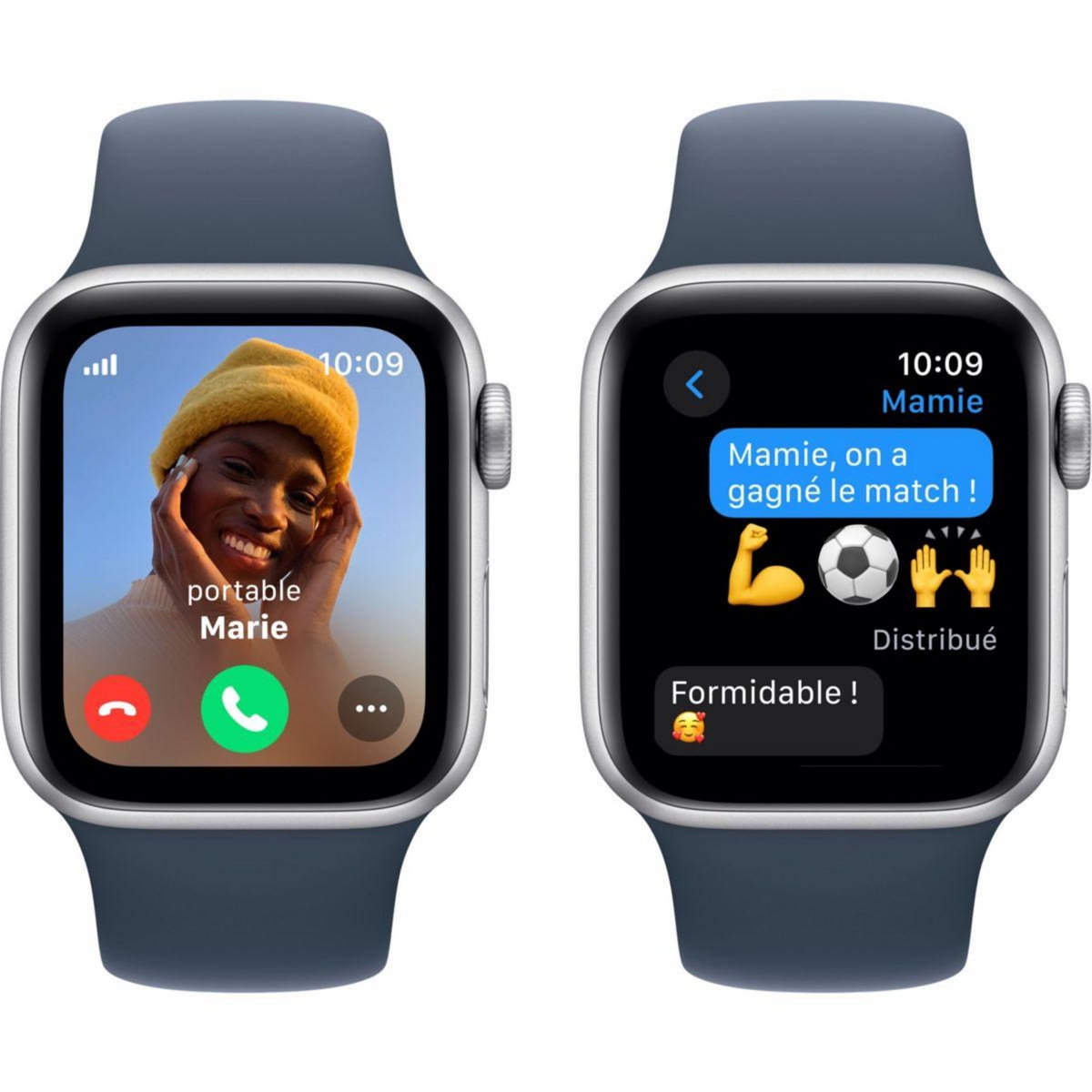 APPLE Montre connectée SE 40mm Alu/Argent Bleu Orage S/M cellular 2023