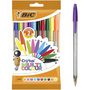 Voir la diapositive 3 : BIC Lot de 10 stylos bille pointe large CRISTAL MULTICOLOUR couleurs assorties
