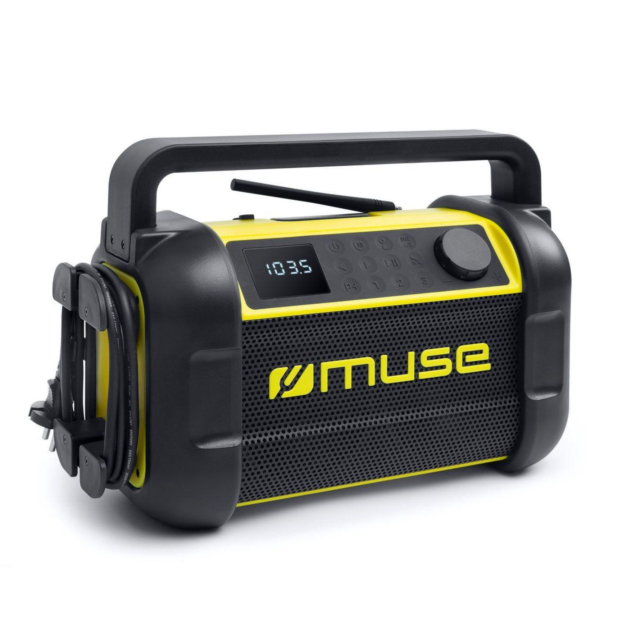 Voir la diapositive 5 : Muse Radio portable jaune/noir - m-928bty