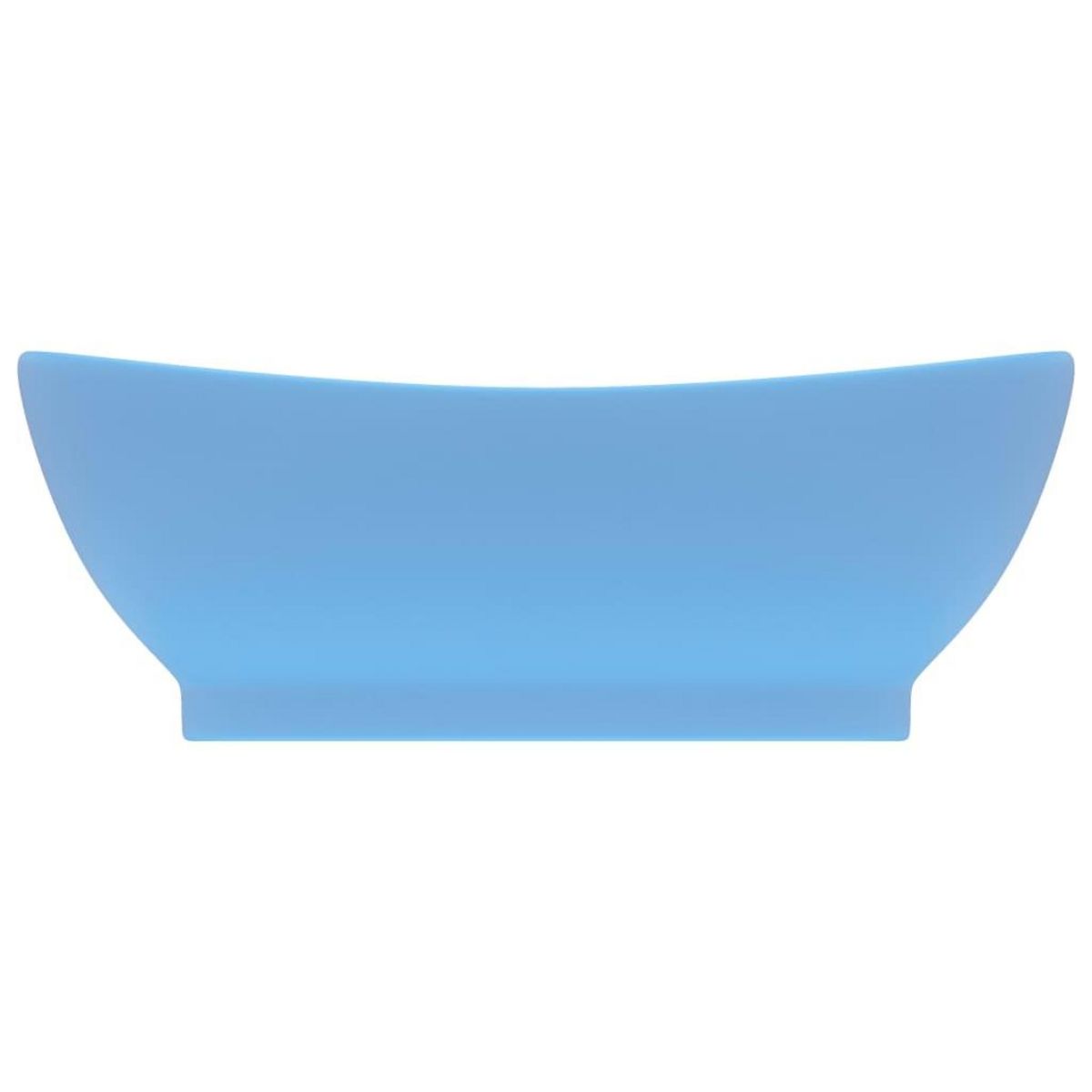VIDAXL Lavabo ovale a trop-plein Bleu clair mat 58,5x39 cm Ceramique