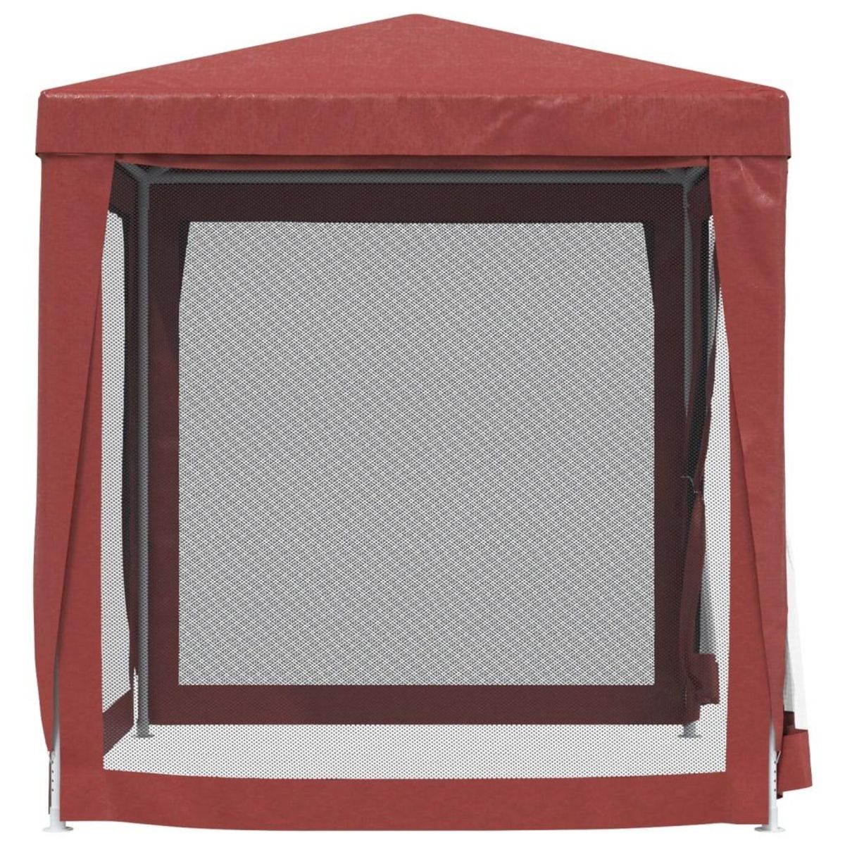 VIDAXL Tente de fete avec 4 parois laterales en maille Rouge 2x2m PEHD