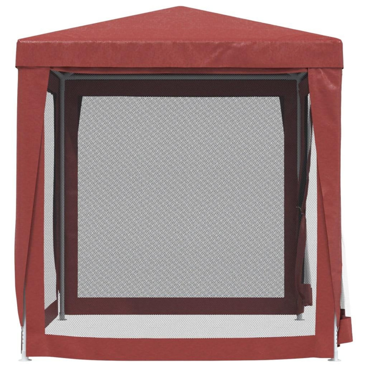 VIDAXL Tente de fete avec 4 parois laterales en maille Rouge 2x2m PEHD