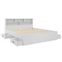 Voir la diapositive 2 : BEST MOBILIER Andrea - lit avec rangements - 160x200 cm - sommier inclus - bois