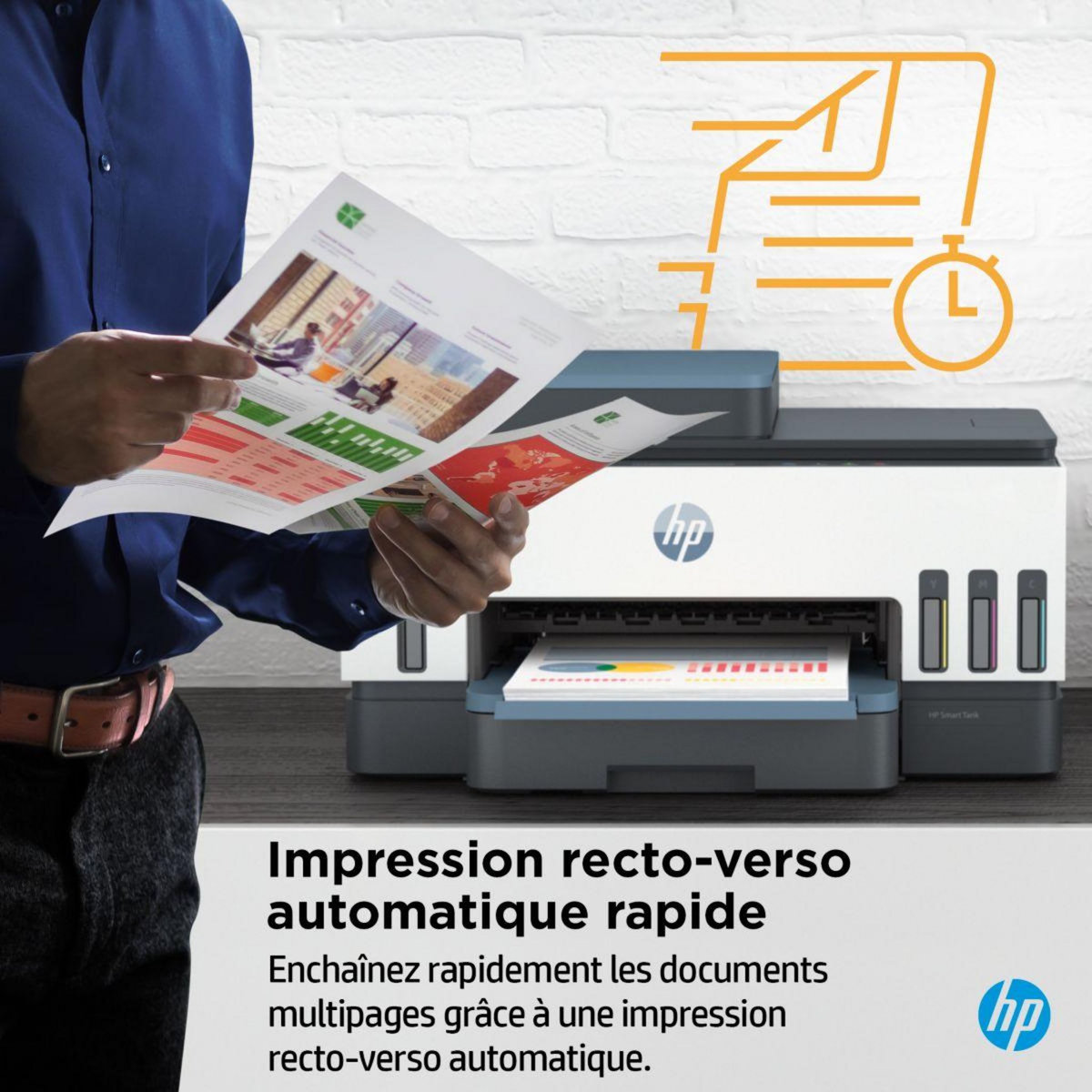 HP Imprimante jet d'encre Smart Tank 7306