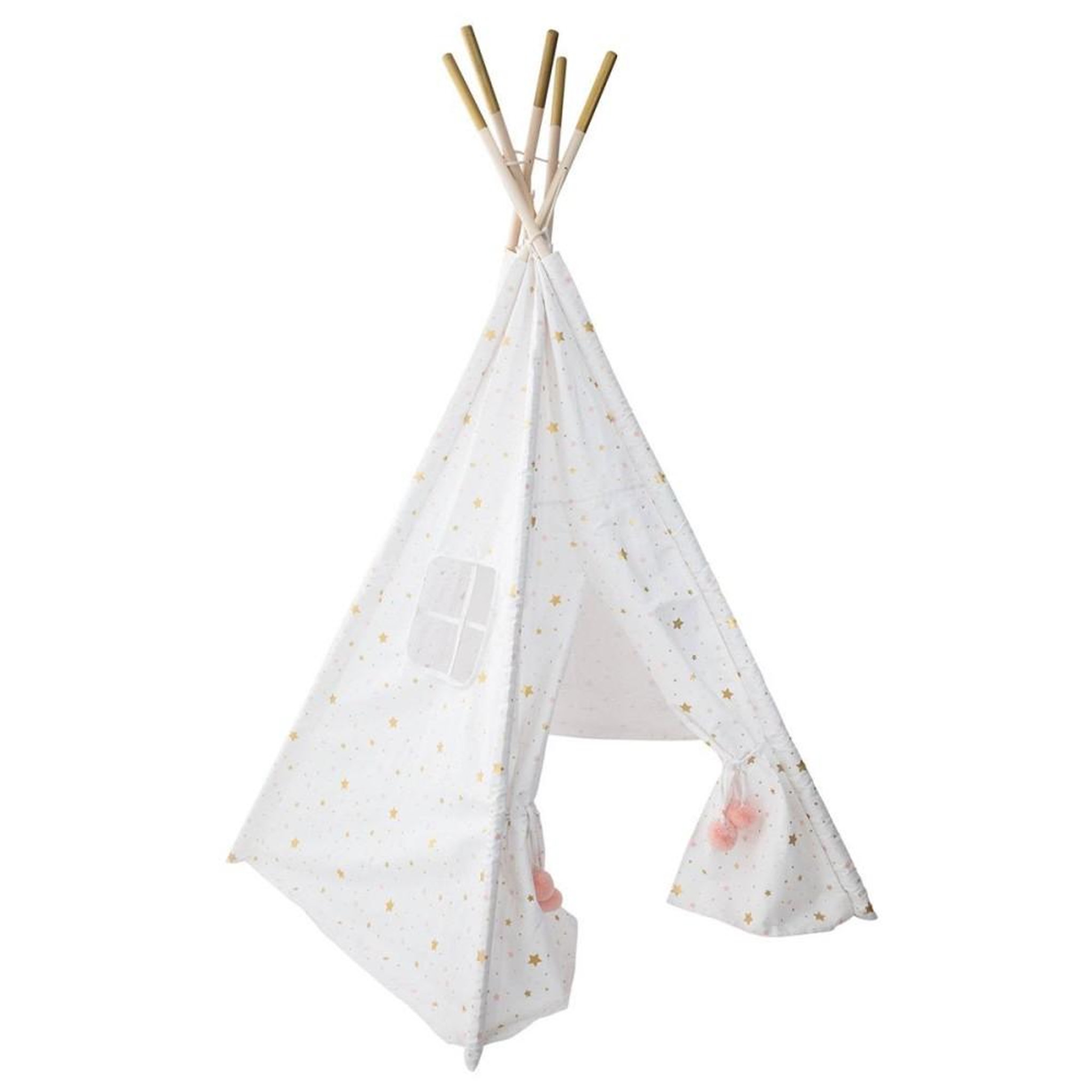 Voir la diapositive 1 : ATMOSPHERA Tipi déco pour enfant h160cm blanc or