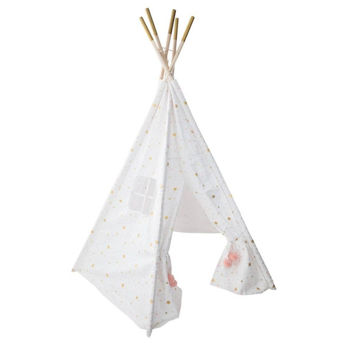 ATMOSPHERA Tipi déco pour enfant h160cm blanc or