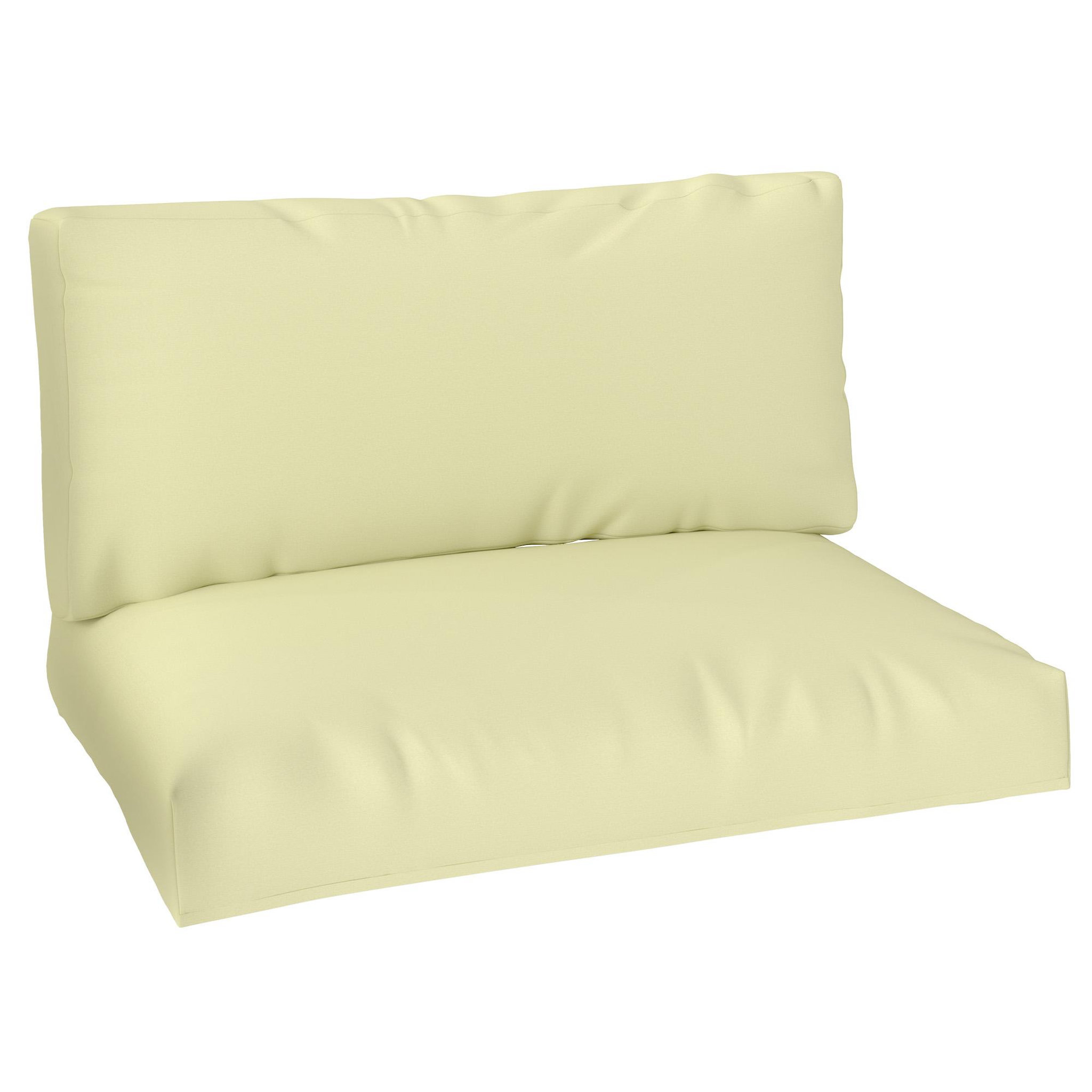 OUTSUNNY Coussins palette 2 places - coussins de palettes assise 120 x 80 cm dossier 120 x 45 cm - épaisseur 20 cm - tissu écru