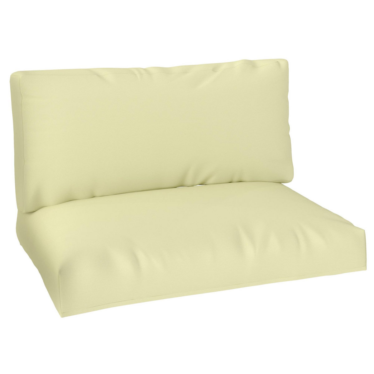 OUTSUNNY Coussins palette 2 places - coussins de palettes assise 120 x 80 cm dossier 120 x 45 cm - épaisseur 20 cm - tissu écru