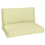 OUTSUNNY Coussins palette 2 places - coussins de palettes assise 120 x 80 cm dossier 120 x 45 cm - épaisseur 20 cm - tissu écru
