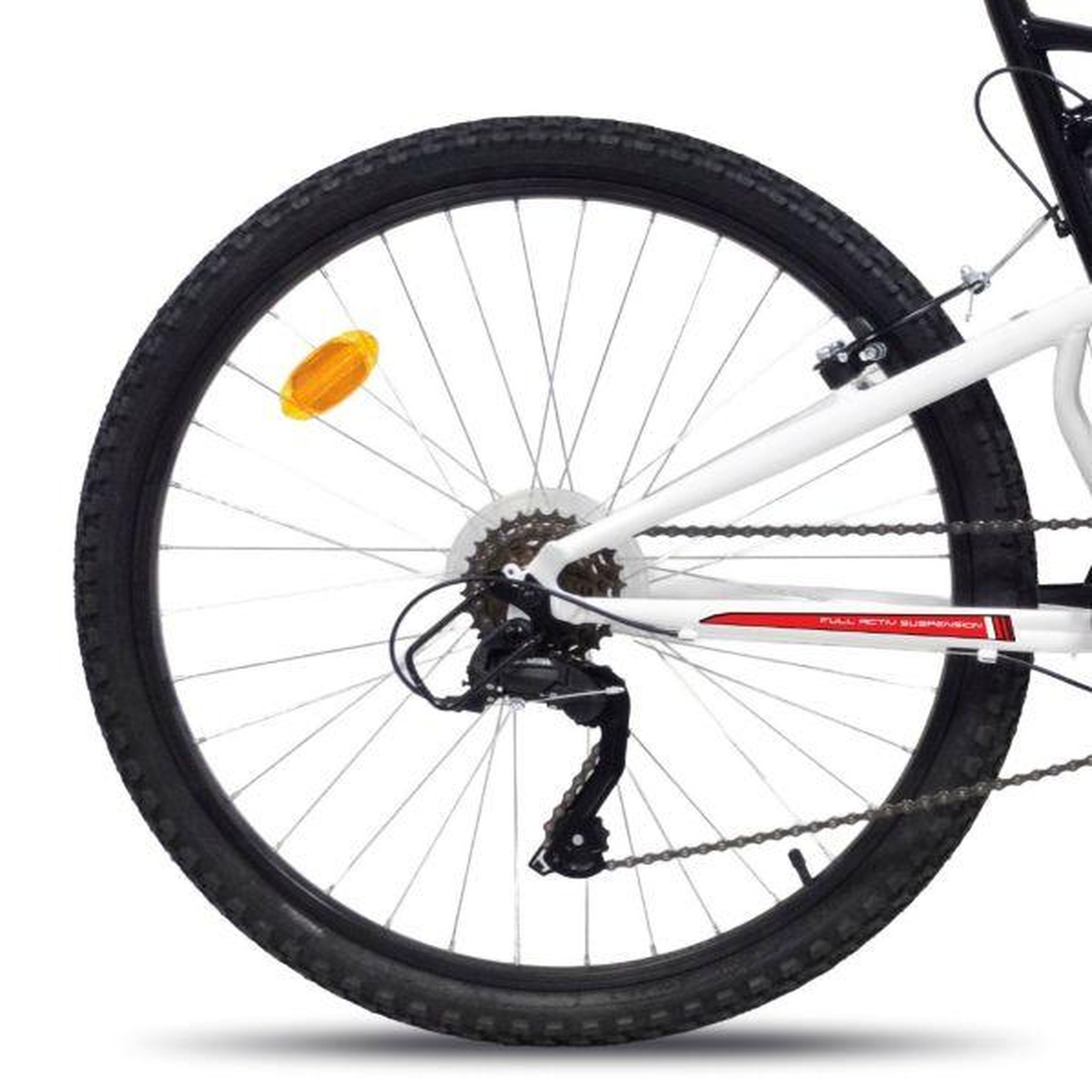 Voir la diapositive 3 : FREERIDER VTT 26'' - Vélo Tout Suspendu - 18 Vitesses - Poignées tournantes - Freins V-Brake en acier - Jantes Aluminium.