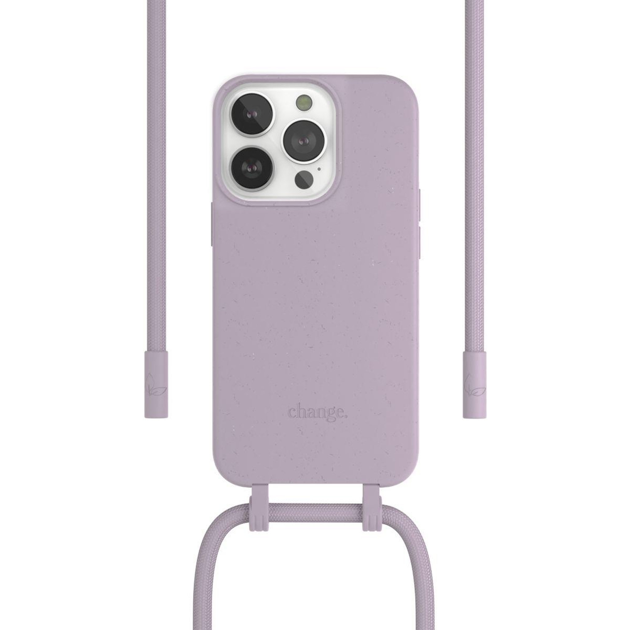 Voir la diapositive 2 : WOODCESSORIES Coque avec cordon iPhone 14 Pro Tour de cou lila