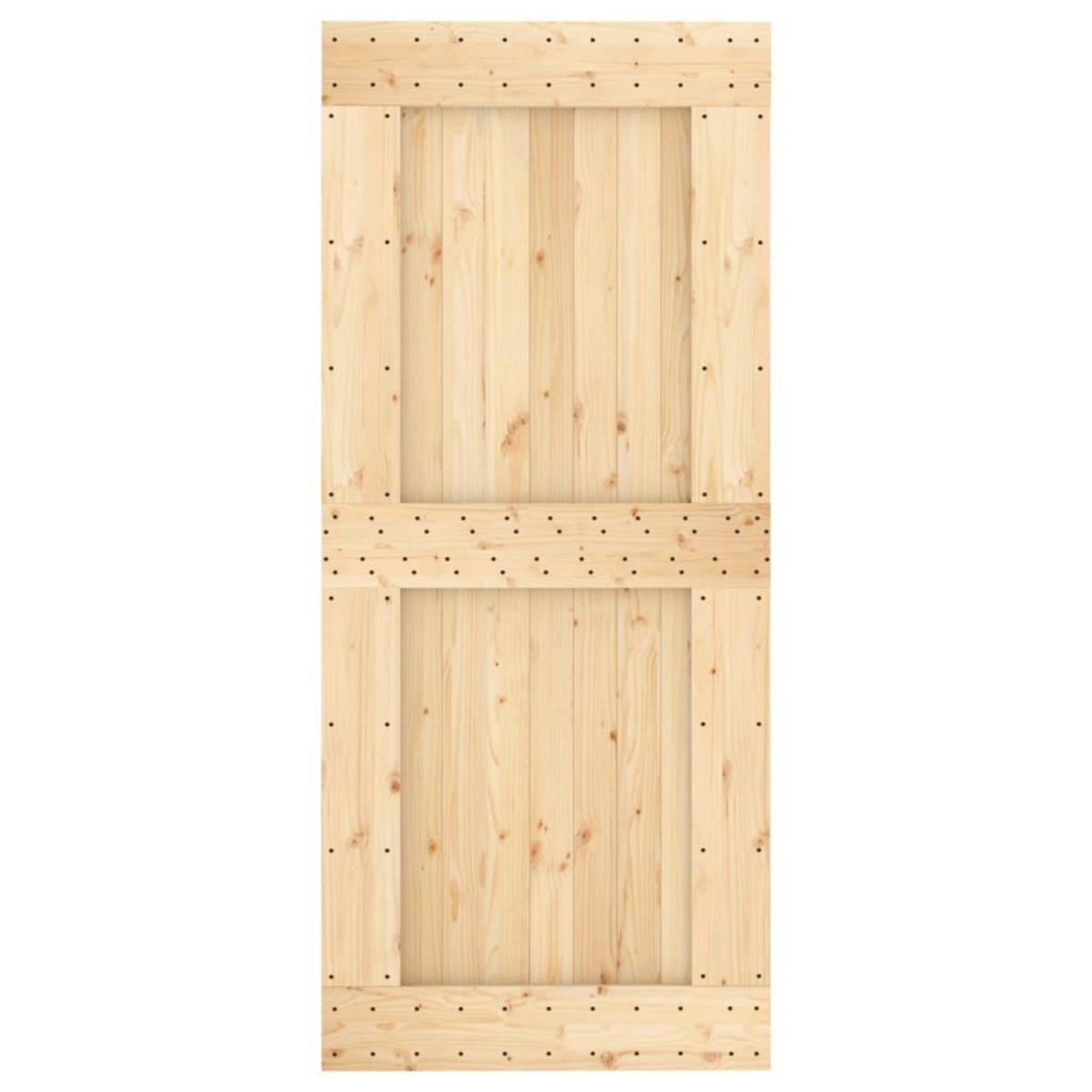 VIDAXL Porte coulissante et kit de quincaillerie 90x210 cm pin massif