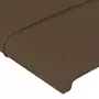 VIDAXL Tete de lit avec oreilles Marron fonce 93x23x118/128 cm Tissu