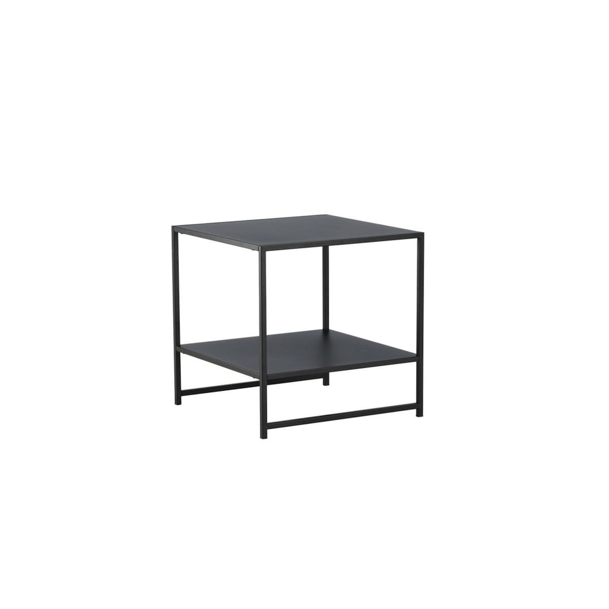 Paris Prix Table d'Appoint Avec Étagère  Staal  50cm Noir