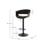 Voir la diapositive 4 : Rendez vous déco Chaise de bar réglable et pivotante 59/81 cm en cuir synthétique noir - Basile