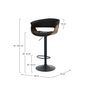 Voir la diapositive 4 : Rendez vous déco Chaise de bar réglable et pivotante 59/81 cm en cuir synthétique noir - Basile