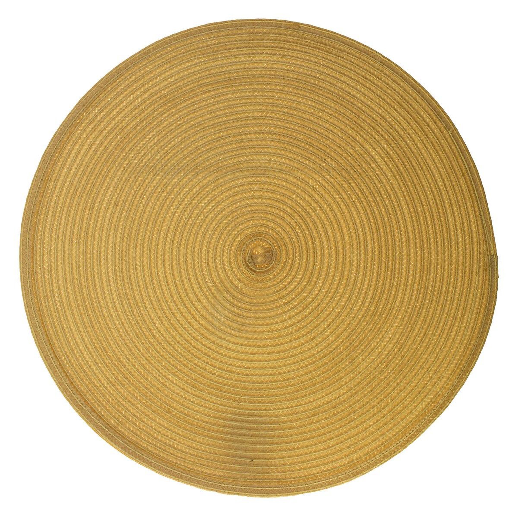 Eden Set de table tresse rond moutarde