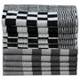 Voir la diapositive 3 : VIDAXL Ensemble de serviettes 10 pcs noir et blanc coton