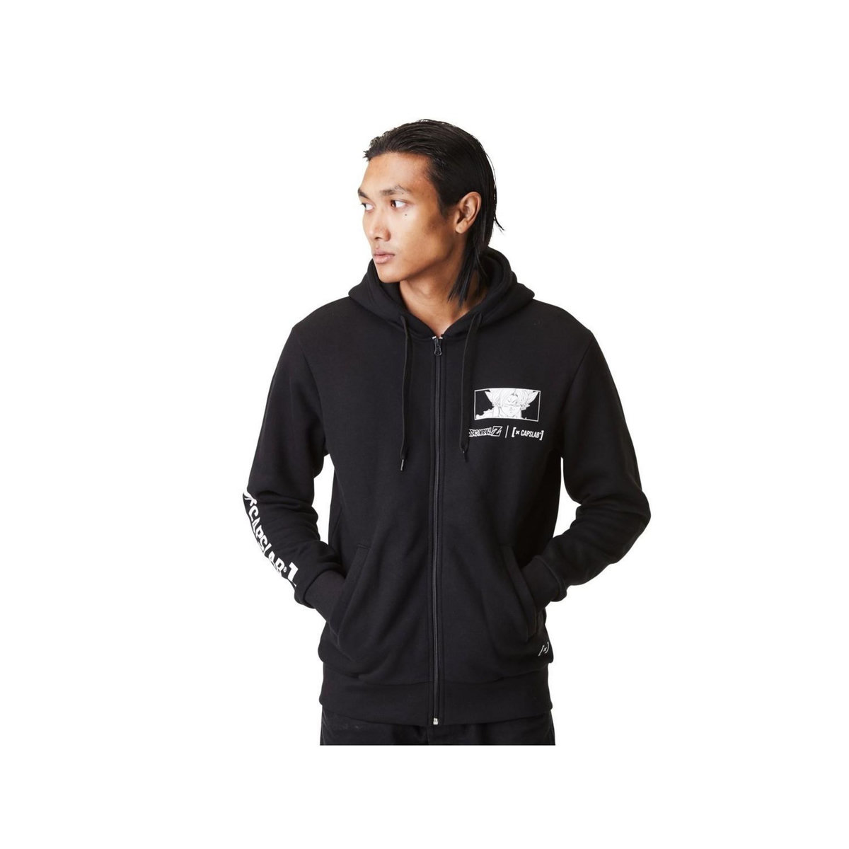 CAPSLAB Sweat à capuche avec zip homme Dragon Ball Z Goku