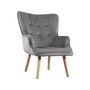 Voir la diapositive 1 : Habitat et Jardin Fauteuil style scandinave velours  Odense  - 73 x 81 x 92.5 cm - 1 place - Gris